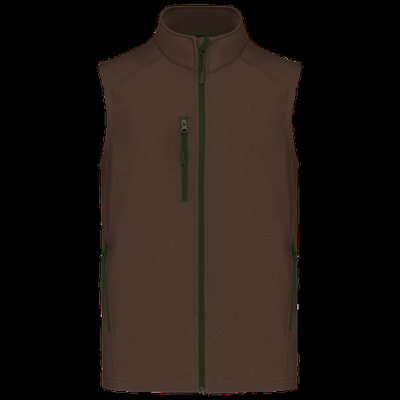 Chaleco softshell hombre impermeable CHOCOLATE S