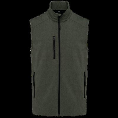 Chaleco softshell hombre impermeable Marl Green 4XL