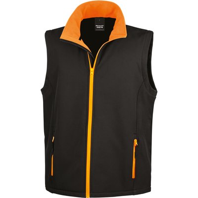 Chaleco Softshell hombre resistente al agua Black / Orange 3XL