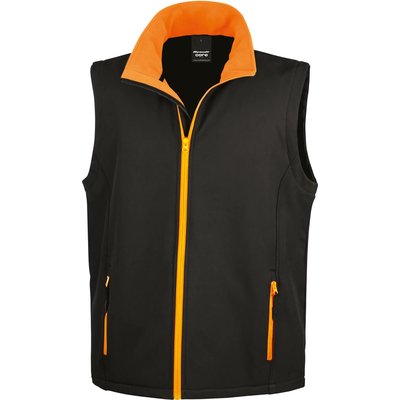 Chaleco Softshell hombre resistente al agua Black / Orange Xxl