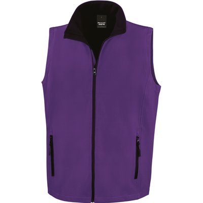 Chaleco Softshell hombre resistente al agua Purple / Black Xl