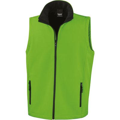 Chaleco Softshell hombre resistente al agua Vivid Green / Black 4XL