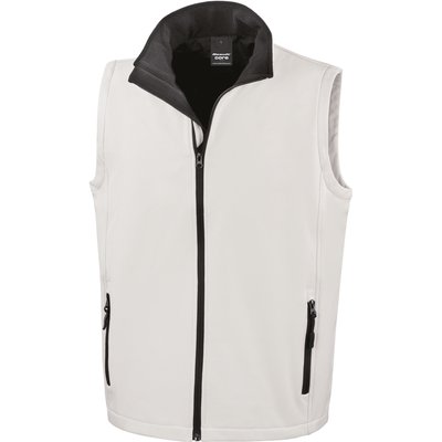 Chaleco Softshell hombre resistente al agua White / Black S