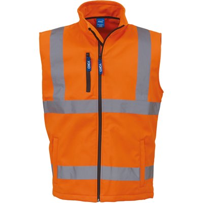 Chaleco Softshell con reflectante Hi Vis Orange L