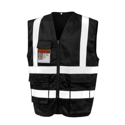 Chaleco tiras reflectantes Black 3XL