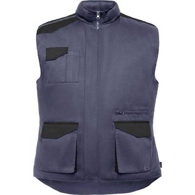 Chaleco trabajo multibolsillos PLOMO/NEGRO 2XL
