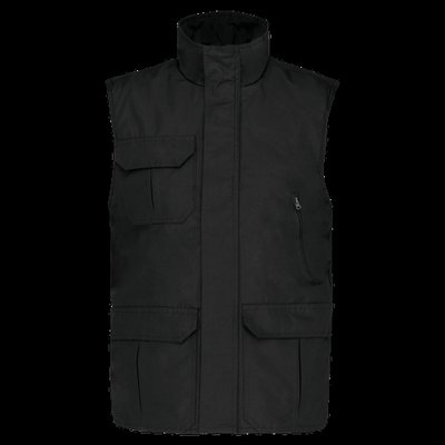 Chaleco de trabajo de poliéster Black Xl