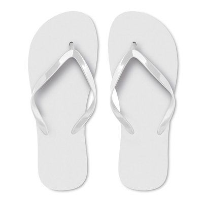 Chanclas de playa con tira Blanco