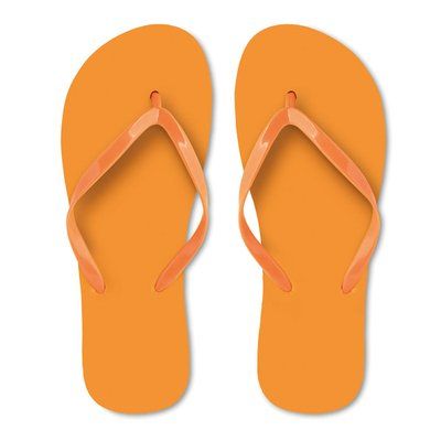 Chanclas de playa con tira Naranja