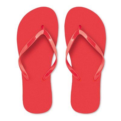 Chanclas de playa con tira Rojo