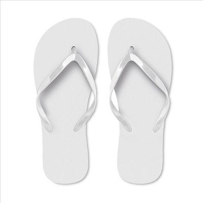 Chanclas de playa con tiras PVC Blanco
