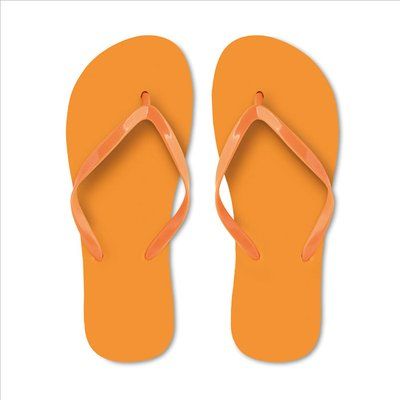 Chanclas de playa con tiras PVC Naranja