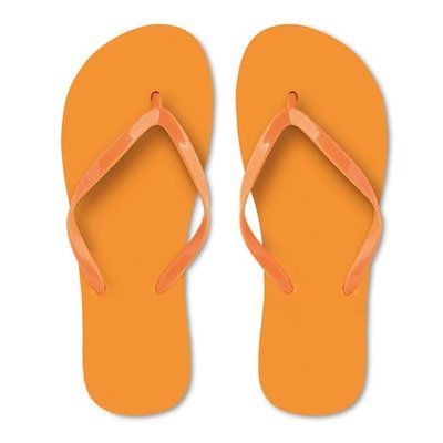 Chanclas de playa con tiras PVC talla L Naranja