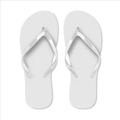 Chanclas de playa con tiras PVC talla M Blanco