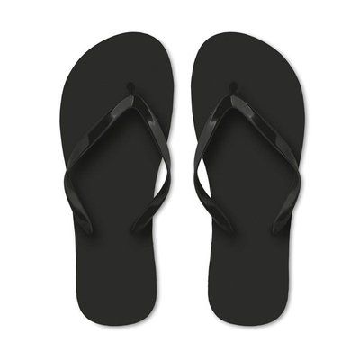 Chanclas de playa con tiras PVC talla M Negro