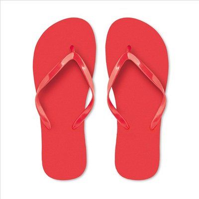 Chanclas de playa con tiras PVC talla M Rojo