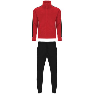 Chándal con Puños, Cremallera y Bolsillos Rojo/Negro 12