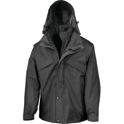 Chaqueta 3 en 1 impermeable Black XL