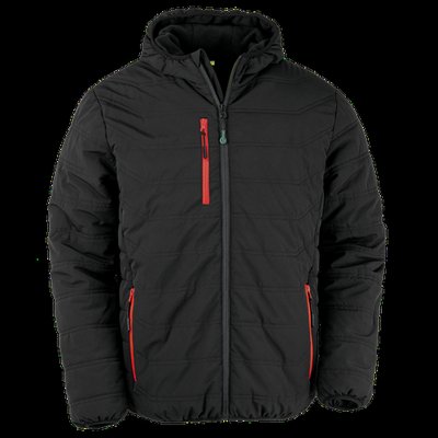 Chaqueta acolchada reciclada Black / Red Xxl