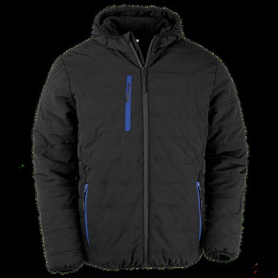 Chaqueta acolchada reciclada Black / Royal Xs
