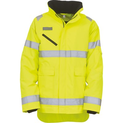 Chaqueta alta visibilidad impermeable con capucha Hi Vis Yellow XXL