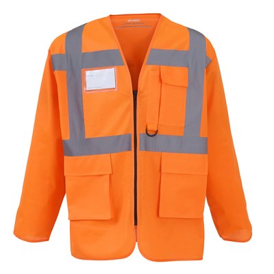 Chaqueta alta visibilidad con tiras reflectantes Hi Vis Orange Xxl