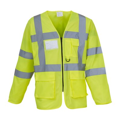 Chaqueta alta visibilidad con tiras reflectantes Hi Vis Yellow Xl