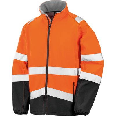 Chaqueta  Alta Visibilidas Softshell Fluorescent Orange / Black 3XL