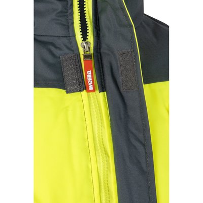 Chaqueta bicolor acolchada con bandas reflectantes