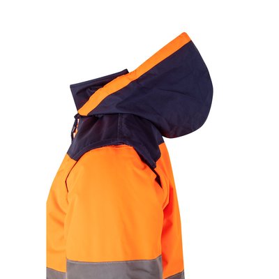 Chaqueta bicolor acolchada con bandas reflectantes