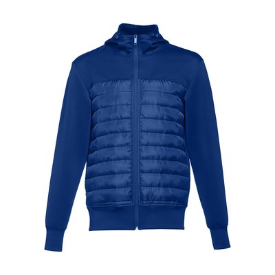Chaqueta con capucha de tafetán Azul Royal M