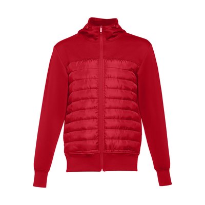 Chaqueta con capucha de tafetán Rojo M