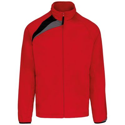 Chaqueta de chándal niño poliéster Sporty red/Black/Storm grey 8/10 ans