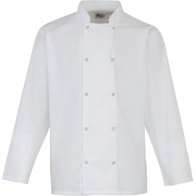 Chaqueta de chef con botones a presión White Xl