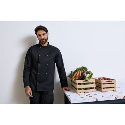 Chaqueta de chef con botones a presión