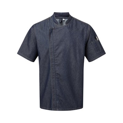 Chaqueta de chef con cremallera oculta Indigo Denim XL