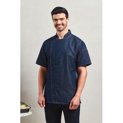 Chaqueta de chef con cremallera oculta