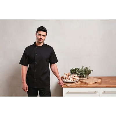 Chaqueta de chef Cuello mandarín Black 4XL