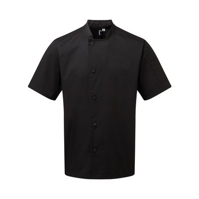 Chaqueta de chef Cuello mandarín Black 4XL