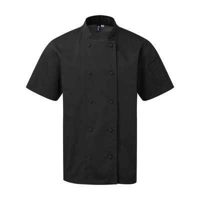 Chaqueta de chef de manga corta Black XL