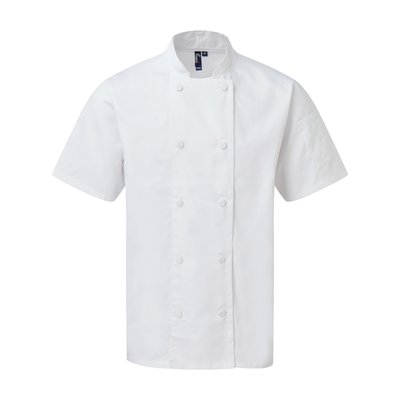 Chaqueta de chef de manga corta White M