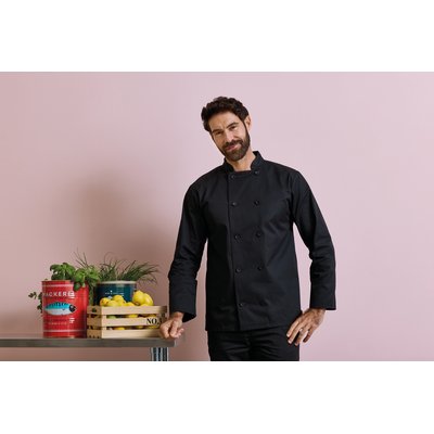 Chaqueta de cocina cierre cruzado Black 4XL