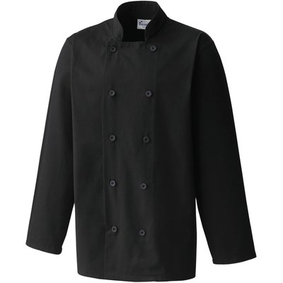 Chaqueta de cocina cierre cruzado Black XXL