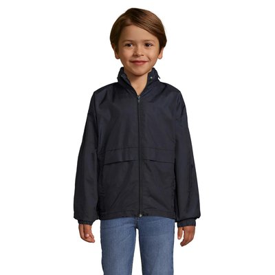 Chaqueta Cortavientos Niño Impermeable con Capucha Azul Mar 8 Años