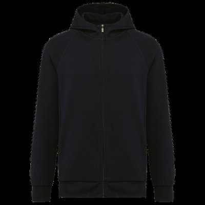 Chaqueta con cremallera y capucha Black Xxl