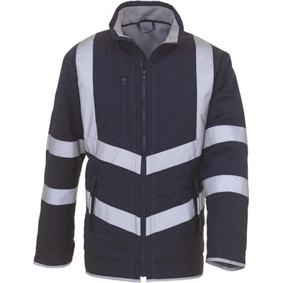 Chaqueta hidrófuga de alta visibilidad Navy S