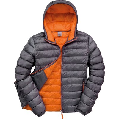 Chaqueta hombre hidrófuga cortavientos Grey / Orange M