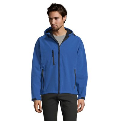 Chaqueta Hombre Impermeable con Forro Polar Azul Royal S