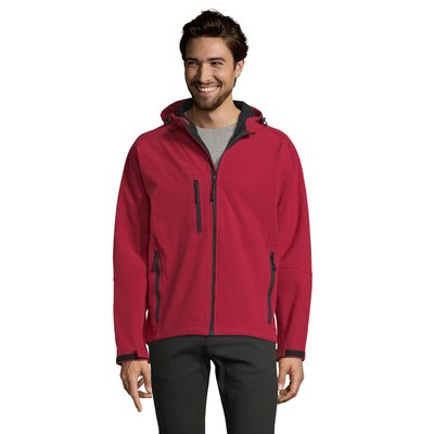 Chaqueta Hombre Impermeable con Forro Polar Rojo Chili XS