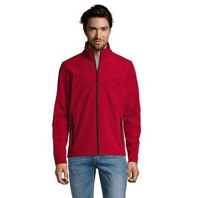 Chaqueta Hombre Softshell con Forro Polar Rojo Chili 3Xl
